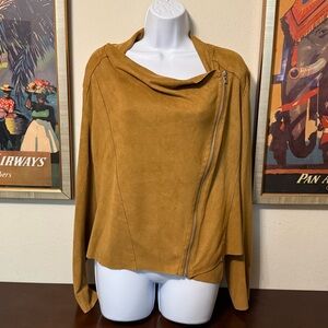 Blank NYC Mustard Zip-up Sweater - Size L